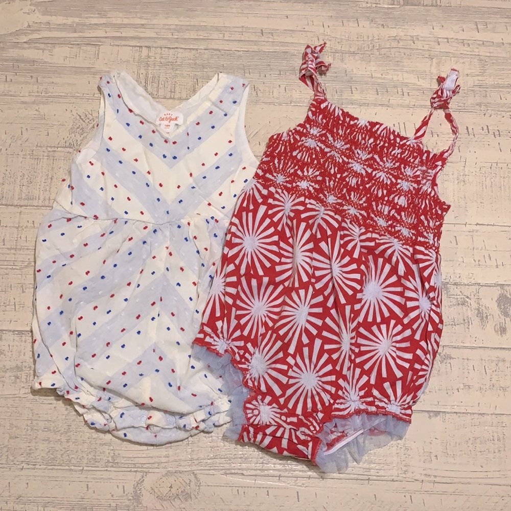 🔵 3/$30 | Set of Cat & Jack Summer Onesies